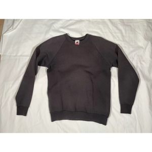 Vintage Fruit of the Loom 90's Black Large Single Stitch Sweatshirt